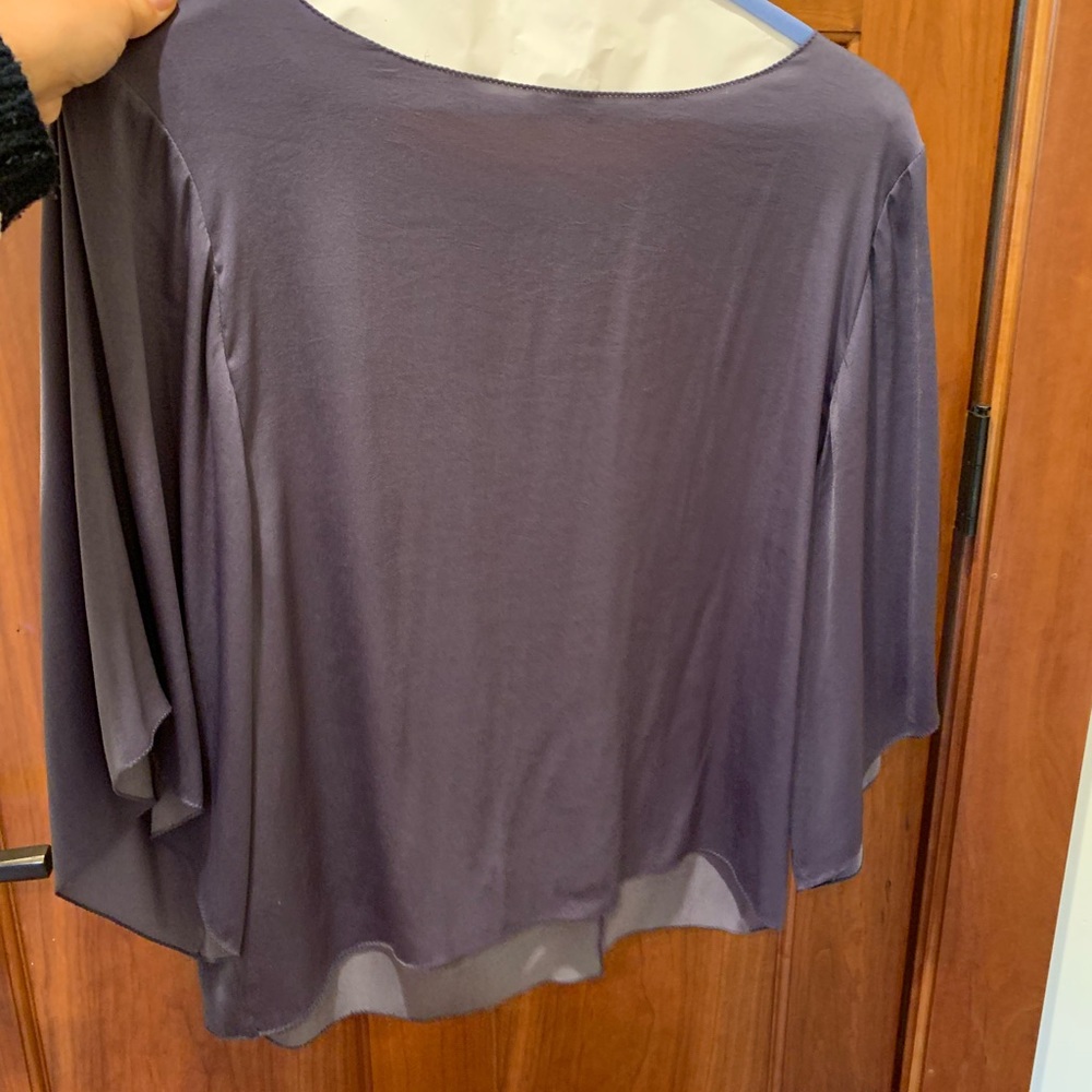 Purple silk blouse